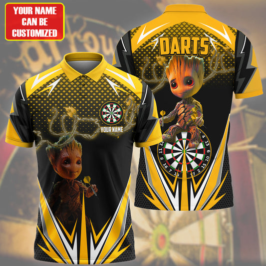 Personalized Name Gr Darts V2 Yellow Version All Over Printed Unisex Shirt S010403