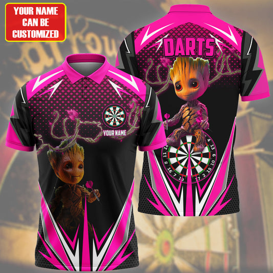 Personalized Name Gr Darts V2 Pink Version All Over Printed Unisex Shirt S010403
