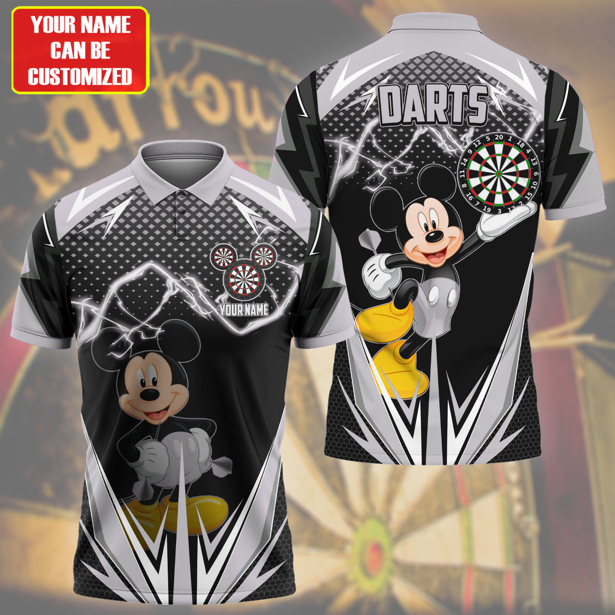 Personalized Name Mk Darts S3 Black Version All Over Printed Unisex Shirt S020504