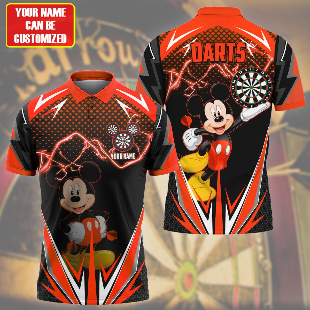 Personalized Name Mk Darts S3 Red Version All Over Printed Unisex Shirt S020504