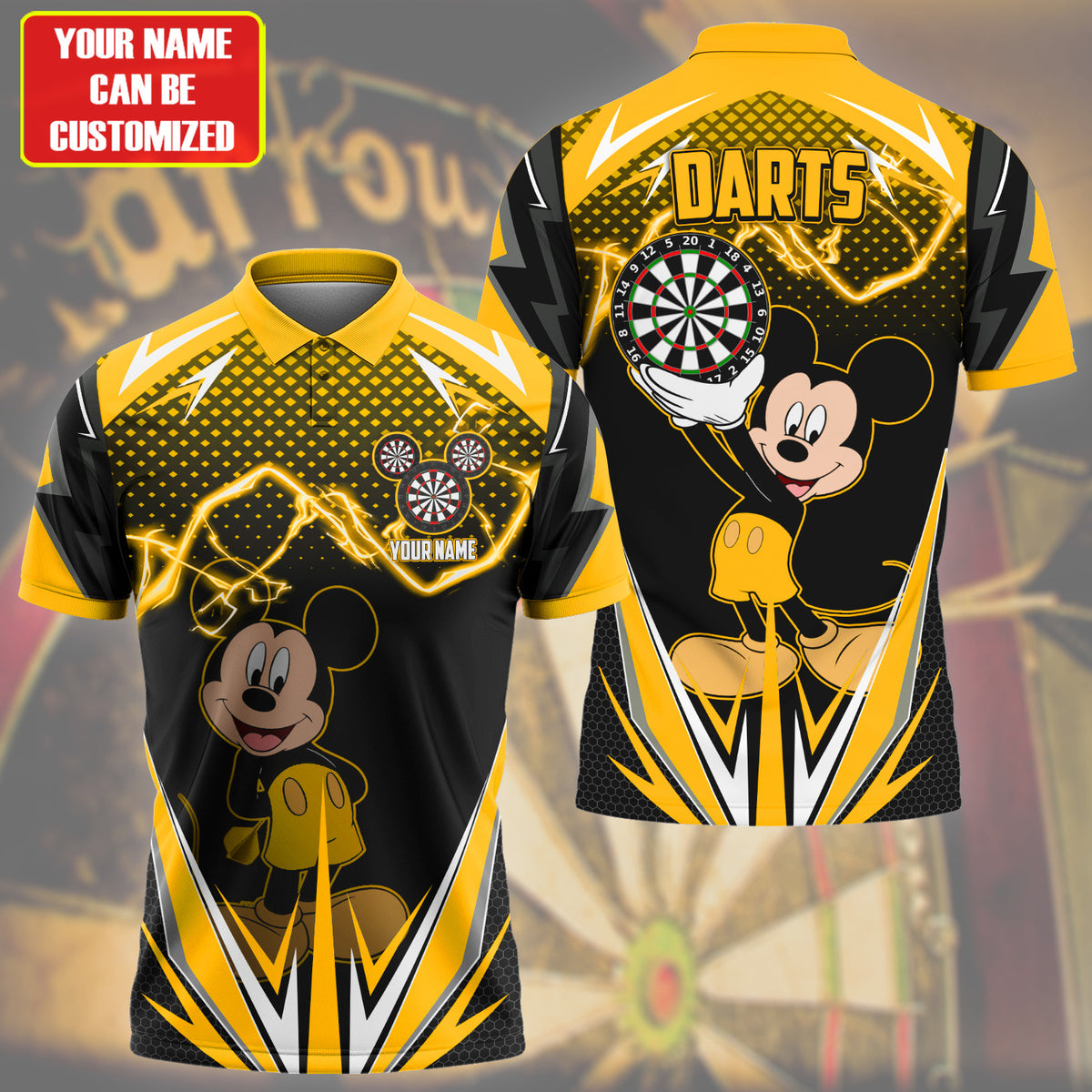 Personalized Name Mk Darts S5 Yellow Version All Over Printed Unisex Shirt S020505
