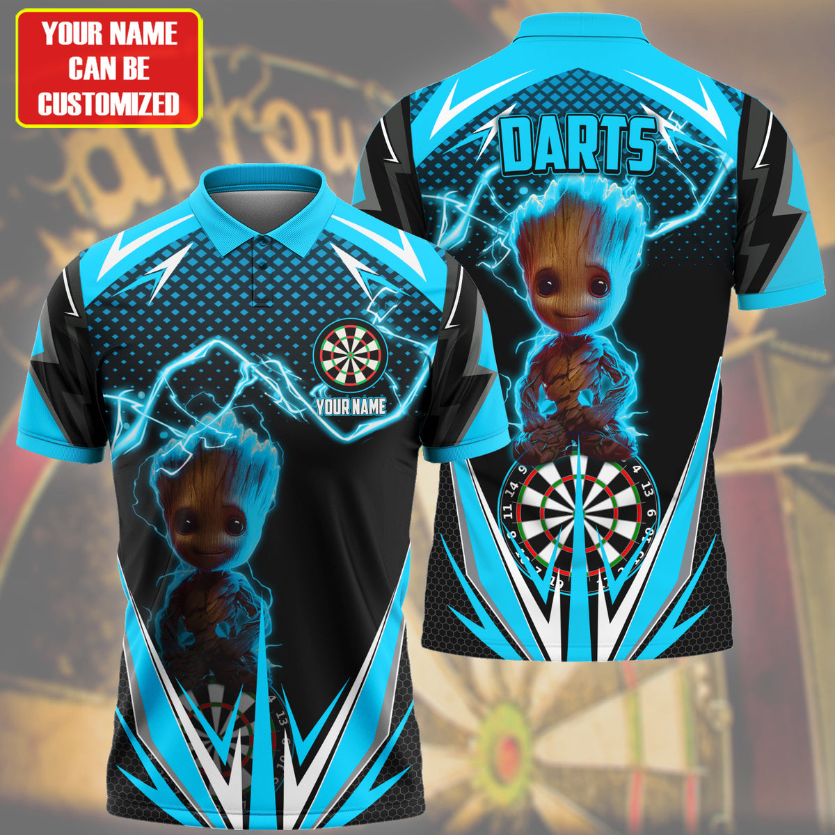 Personalized Name Gr Darts V3 Teal Version All Over Printed Unisex Shirt S030403