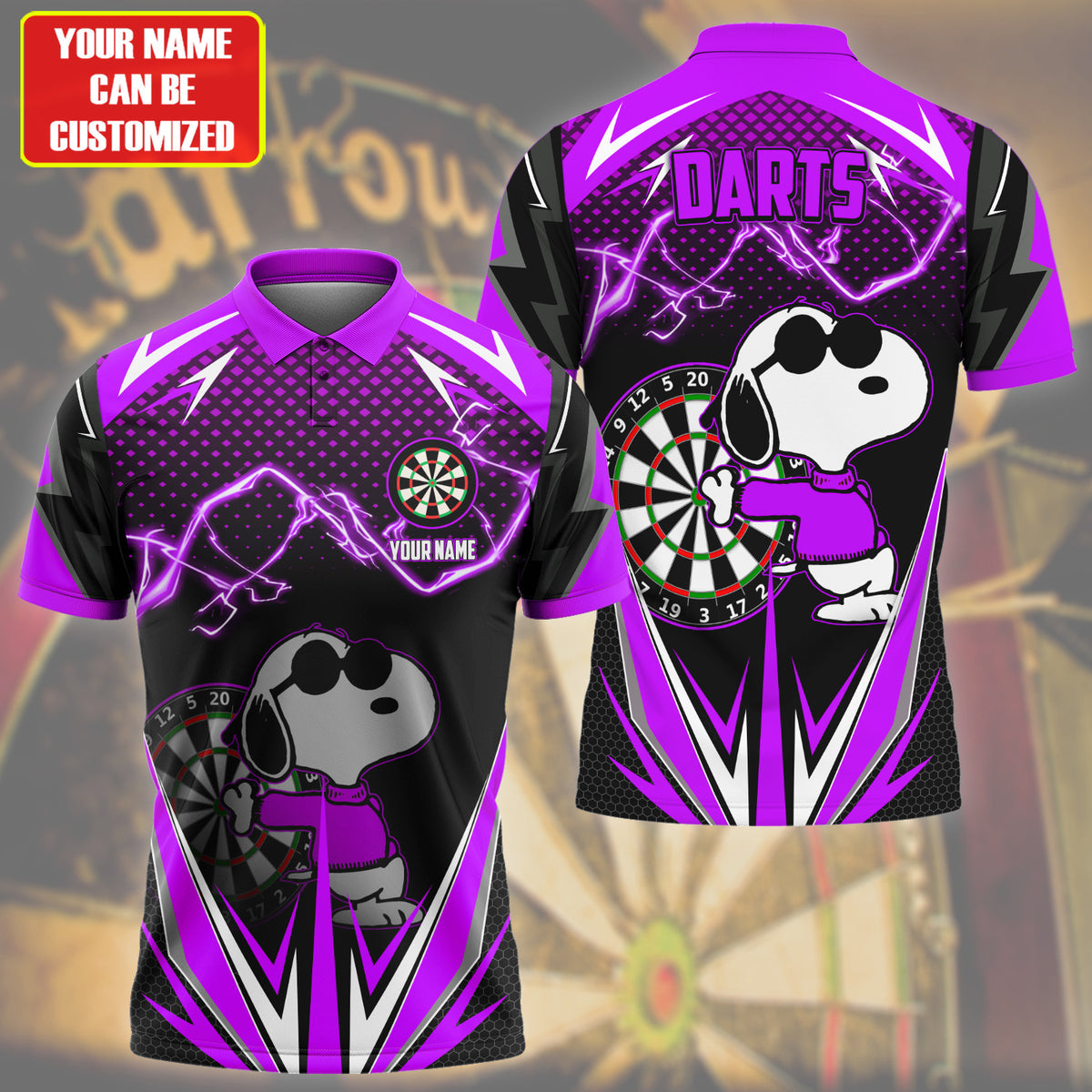 Personalized Name SNP Darts V3 Purple Version All Over Printed Unisex Shirt S030603