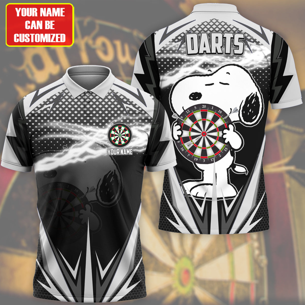 Personalized Name SNP Darts White Grey Version All Over Printed Unisex Shirt S030805