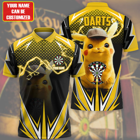 Personalized Name Detective Pkc Darts Yellow Version All Over Printed Unisex Shirt S040803