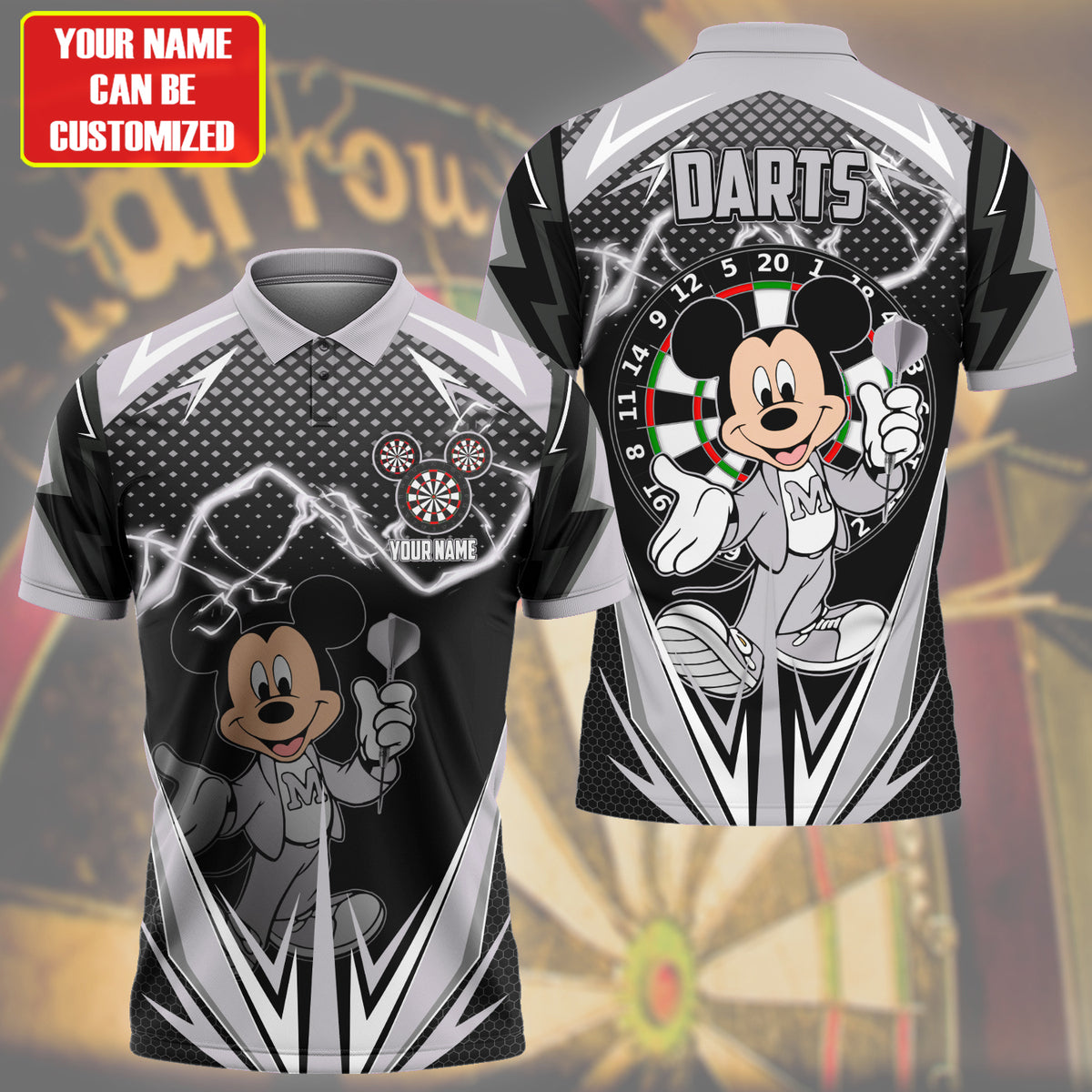 Personalized Name Mk Darts S6 Black Version All Over Printed Unisex Shirt S070501