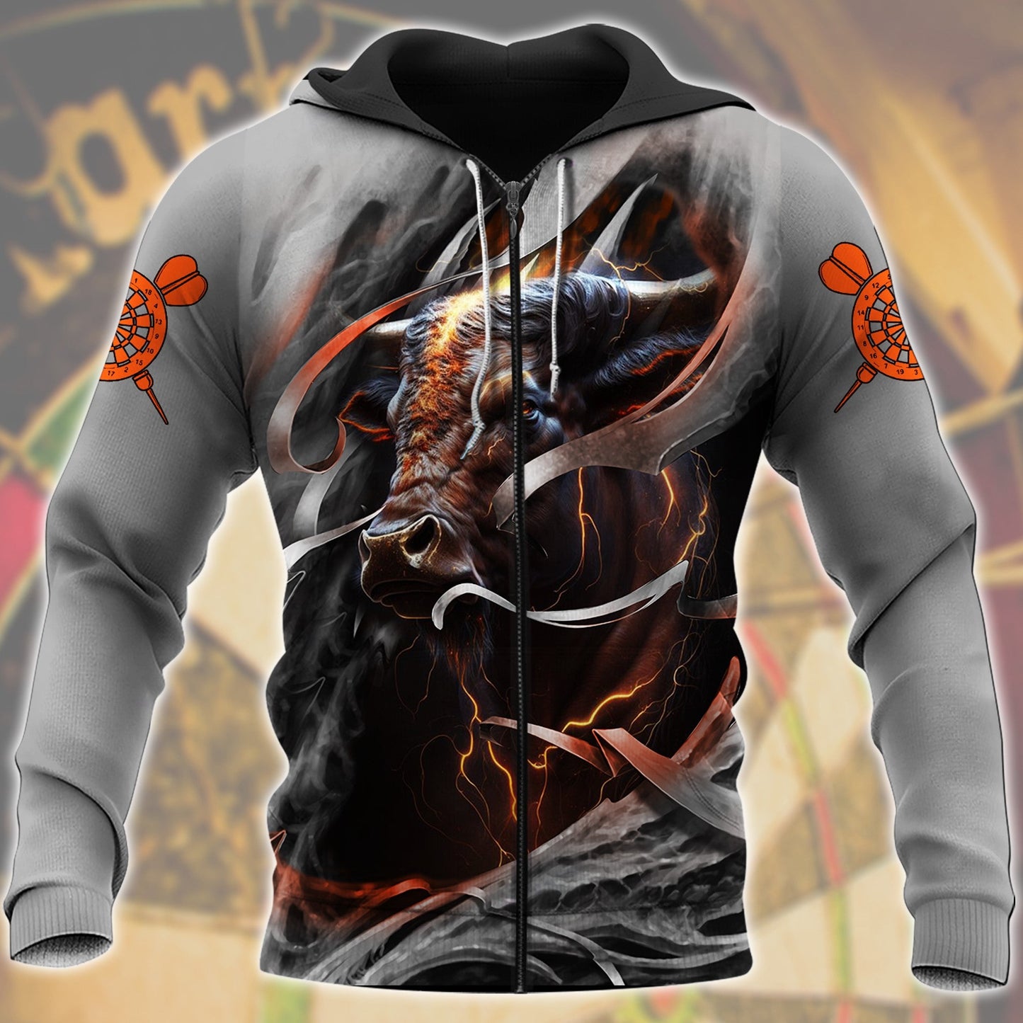 Dartboard Orange Bull Personalized Name 3D Shirt For Darts Player S070704