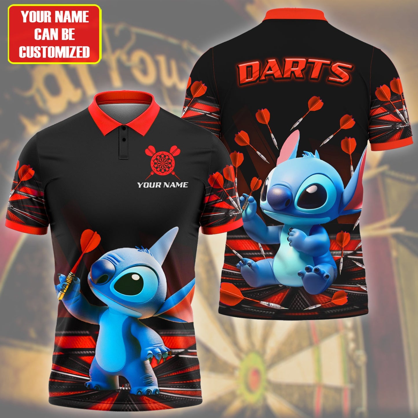 Personalized Name St Darts S15 Red Version All Over Printed Unisex Shirt S080201