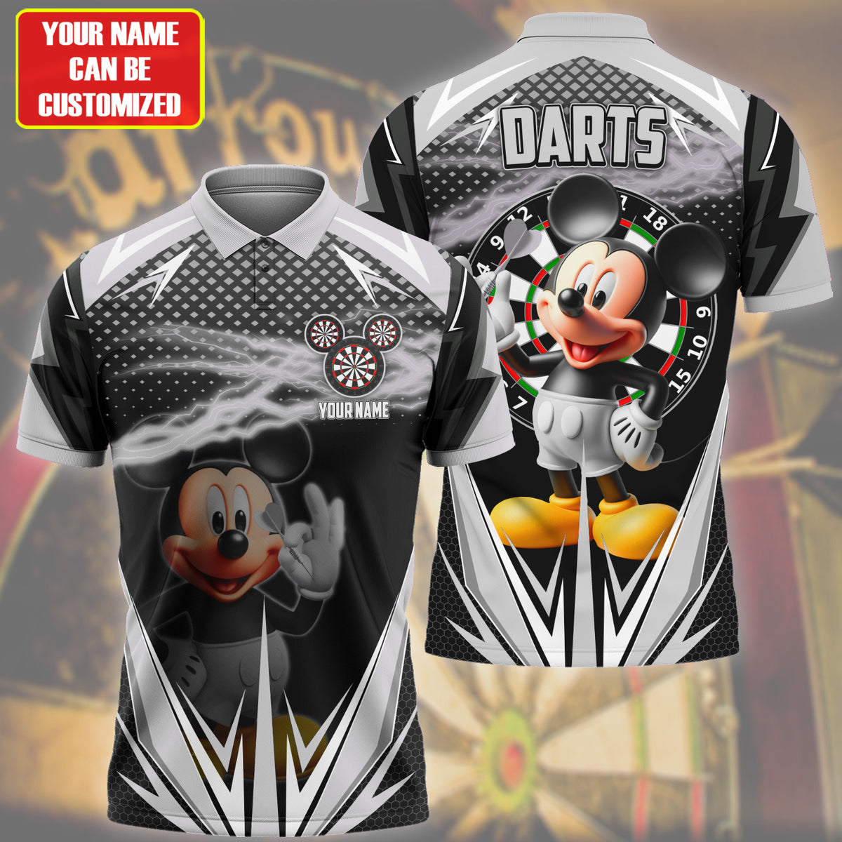 Personalized Name Mk Darts S2 Black Version All Over Printed Unisex Shirt S080401
