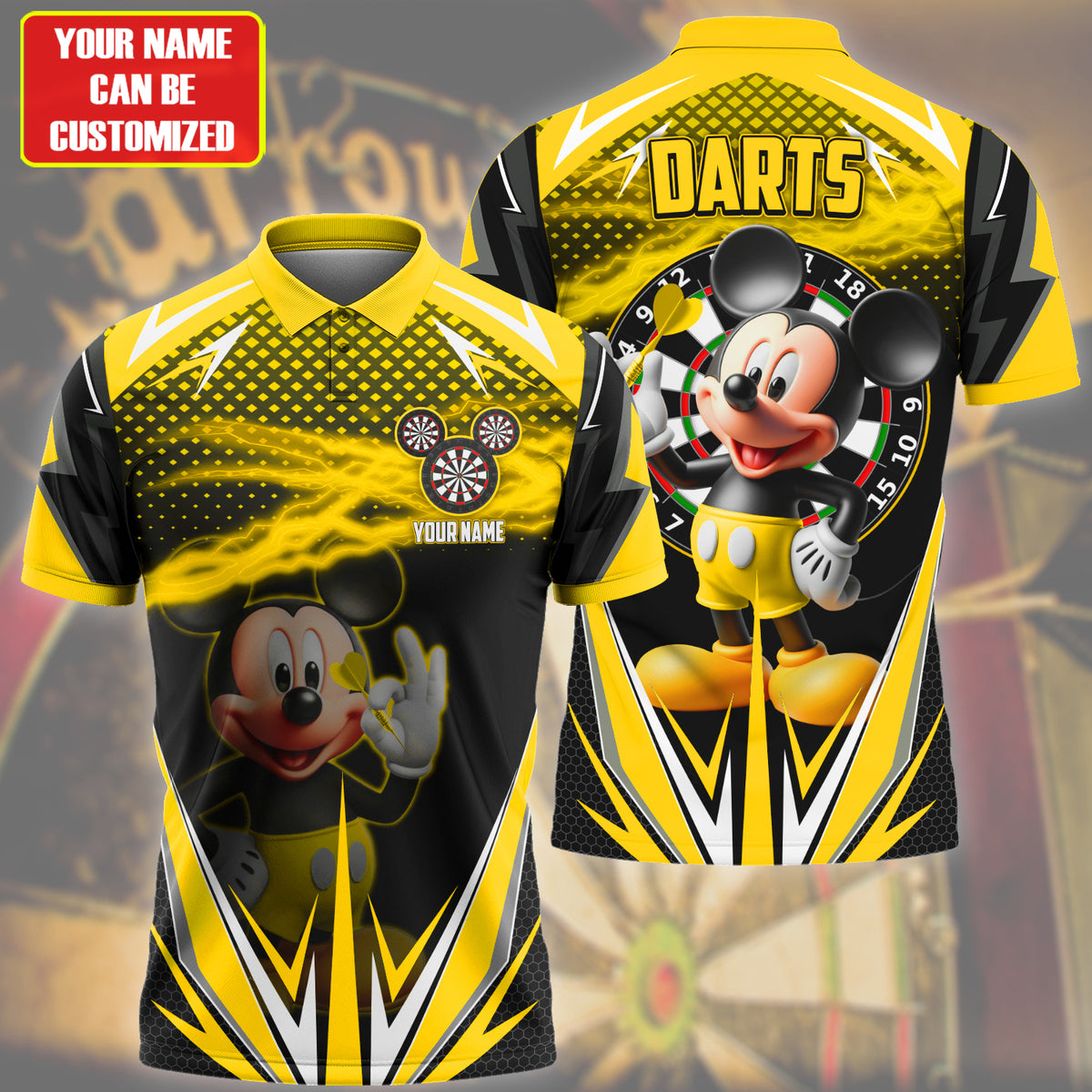 Personalized Name Mk Darts S2 Yellow Version All Over Printed Unisex Shirt S080401