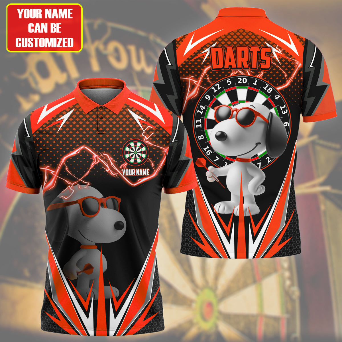 Personalized Name SNP Darts V2 Red Version All Over Printed Unisex Shirt S090402