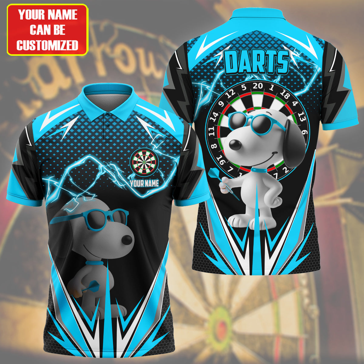 Personalized Name SNP Darts V2 Teal Version All Over Printed Unisex Shirt S090402