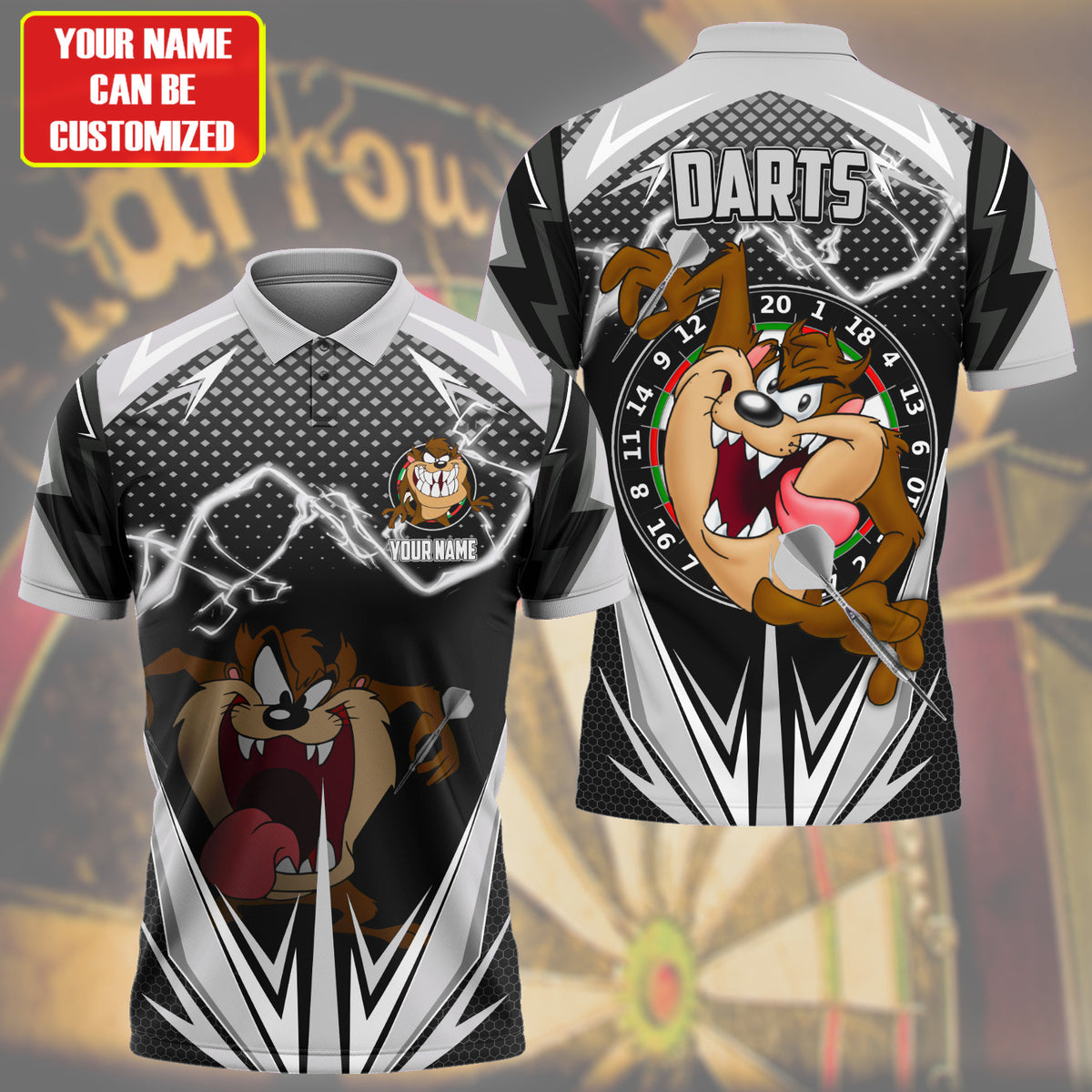 Personalized Name TD Darts Black Version All Over Printed Unisex Shirt S090403