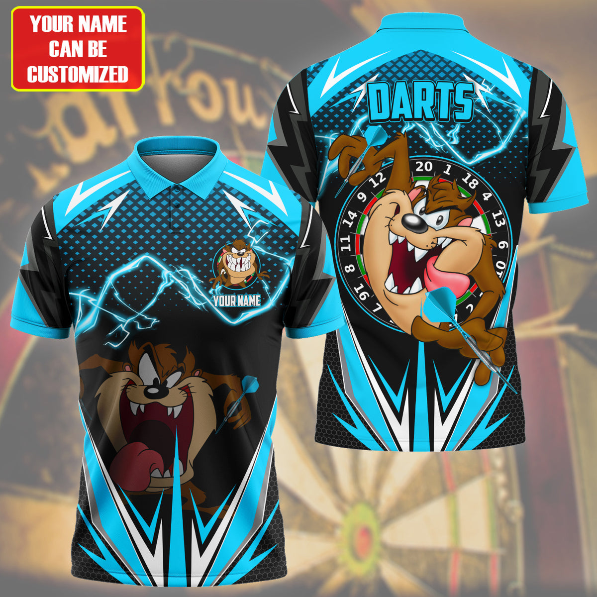 Personalized Name TD Darts Teal Version All Over Printed Unisex Shirt S090403