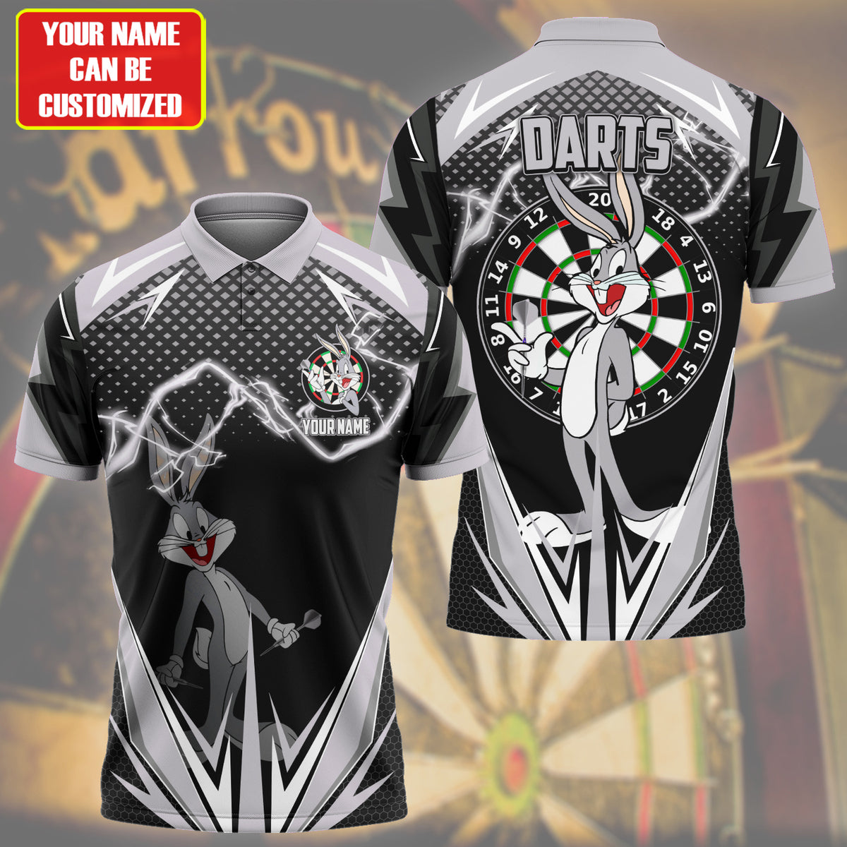 Personalized Name BB Darts Black Version All Over Printed Unisex Shirt S090404