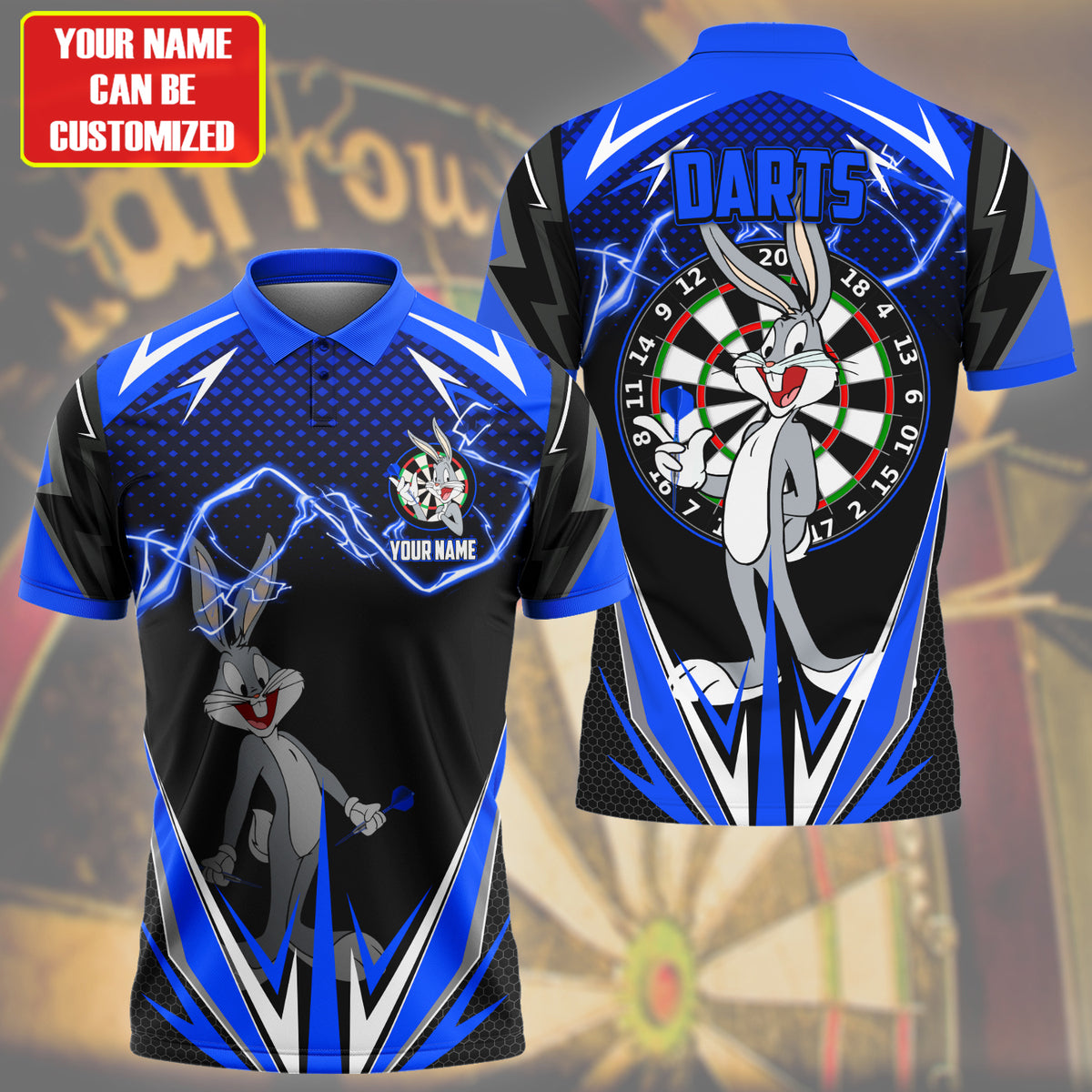 Personalized Name BB Darts Blue Version All Over Printed Unisex Shirt S090404