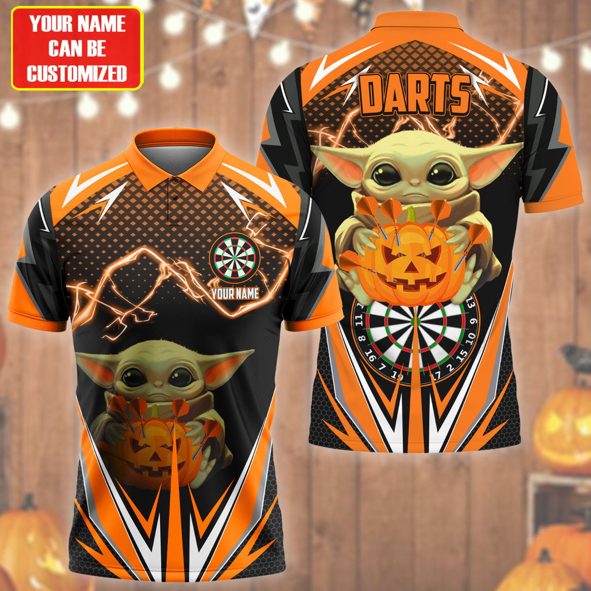 Personalized Name Yd Darts Halloween S4 Orange Version All Over Printed Unisex Shirt S100802