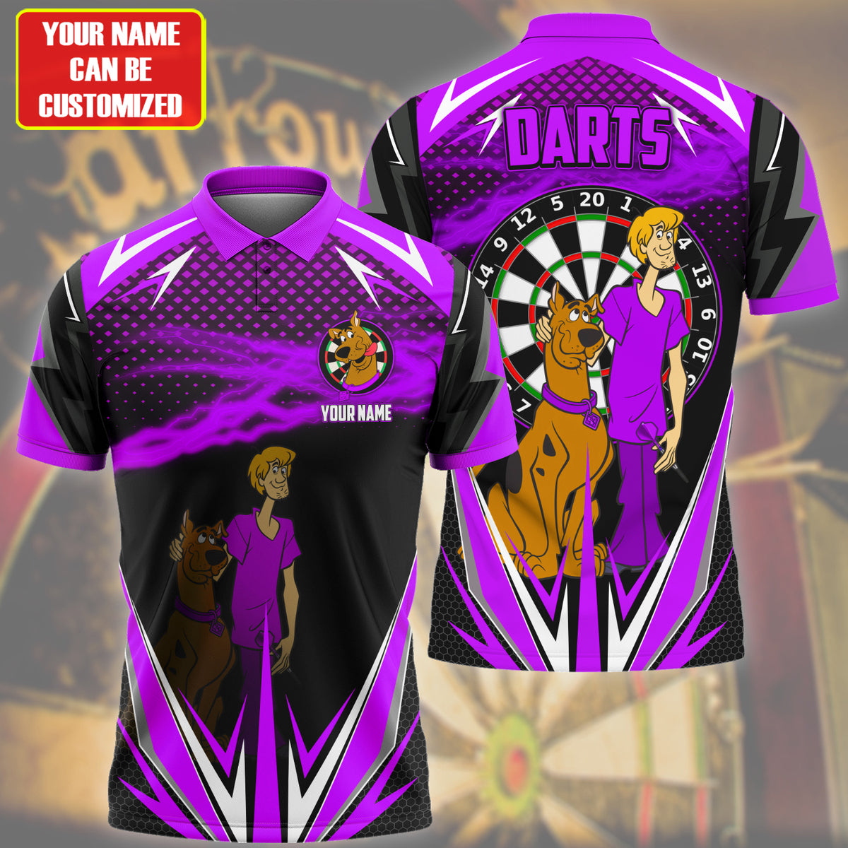 Personalized Name SD Darts Purple Version All Over Printed Unisex Shirt S120405