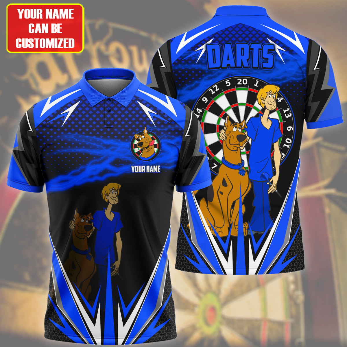 Personalized Name SD Darts Blue Version All Over Printed Unisex Shirt S120405