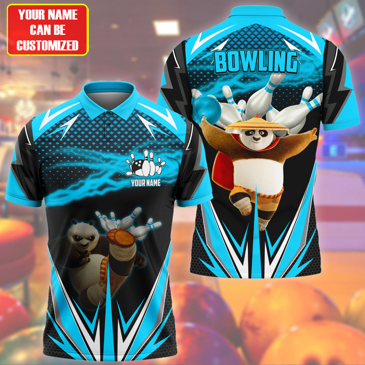 Personalized Name Po Bowling Teal Version All Over Printed Unisex Shirt S120606