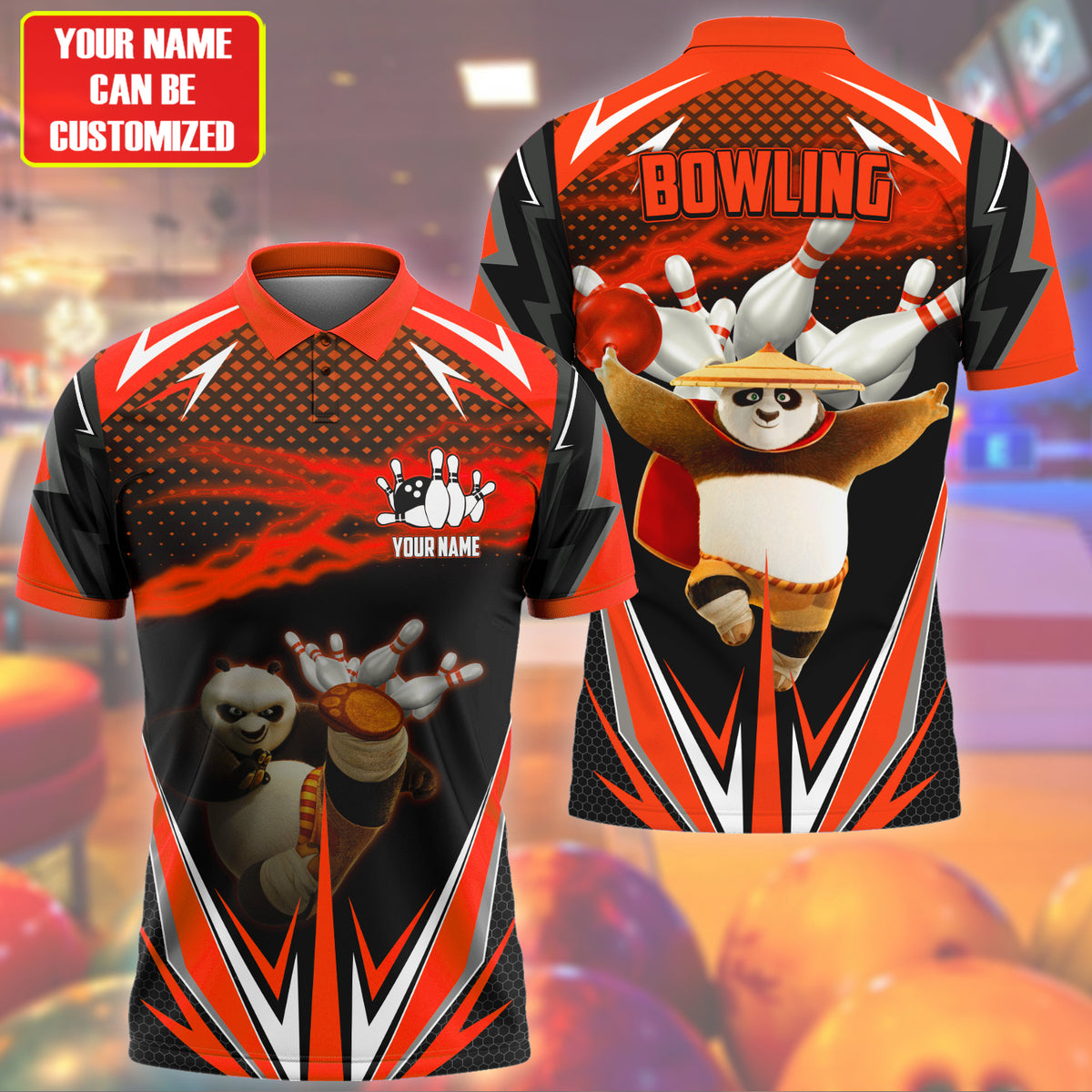 Personalized Name Po Bowling Red Version All Over Printed Unisex Shirt S120606