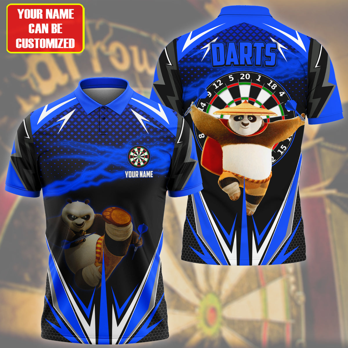 Personalized Name Po Darts Blue Version All Over Printed Unisex Shirt S120607