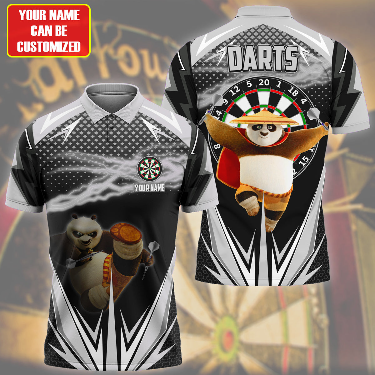 Personalized Name Po Darts Black Version All Over Printed Unisex Shirt S120607