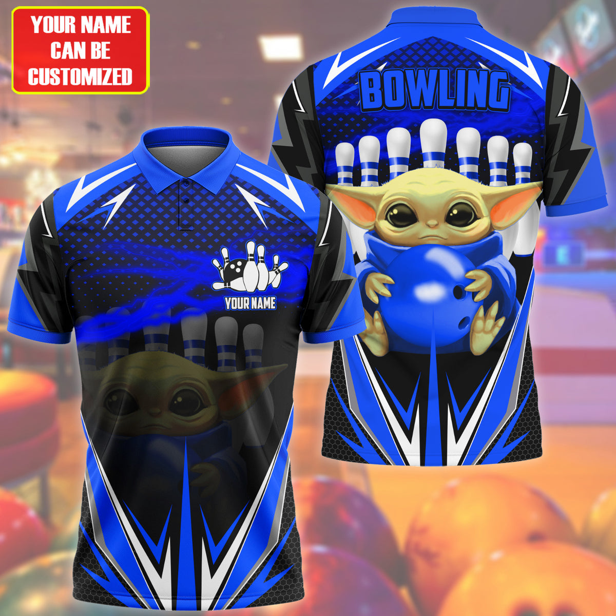 Personalized Name Yd Bowling Blue Version All Over Printed Unisex Shirt S120905
