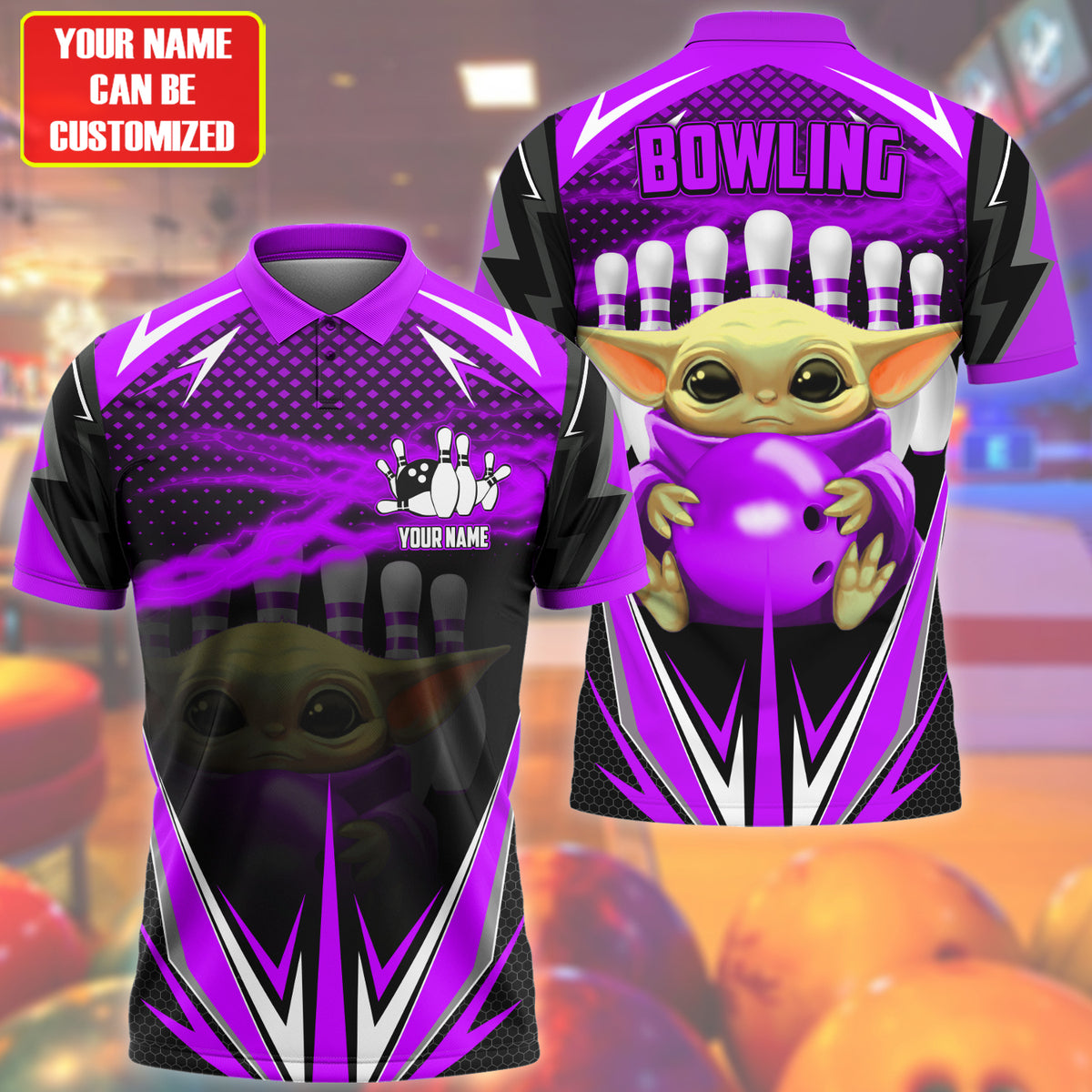 Personalized Name Yd Bowling Purple Version All Over Printed Unisex Shirt S120905