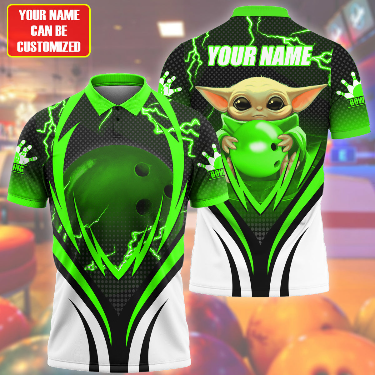 Personalized Name Yd Bowling S2 Green Version All Over Printed Unisex Shirt S130403