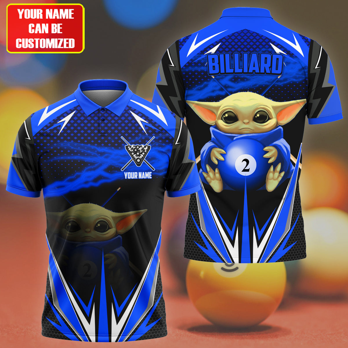 Personalized Name Yd Billiard Blue Version All Over Printed Unisex Shirt S130507