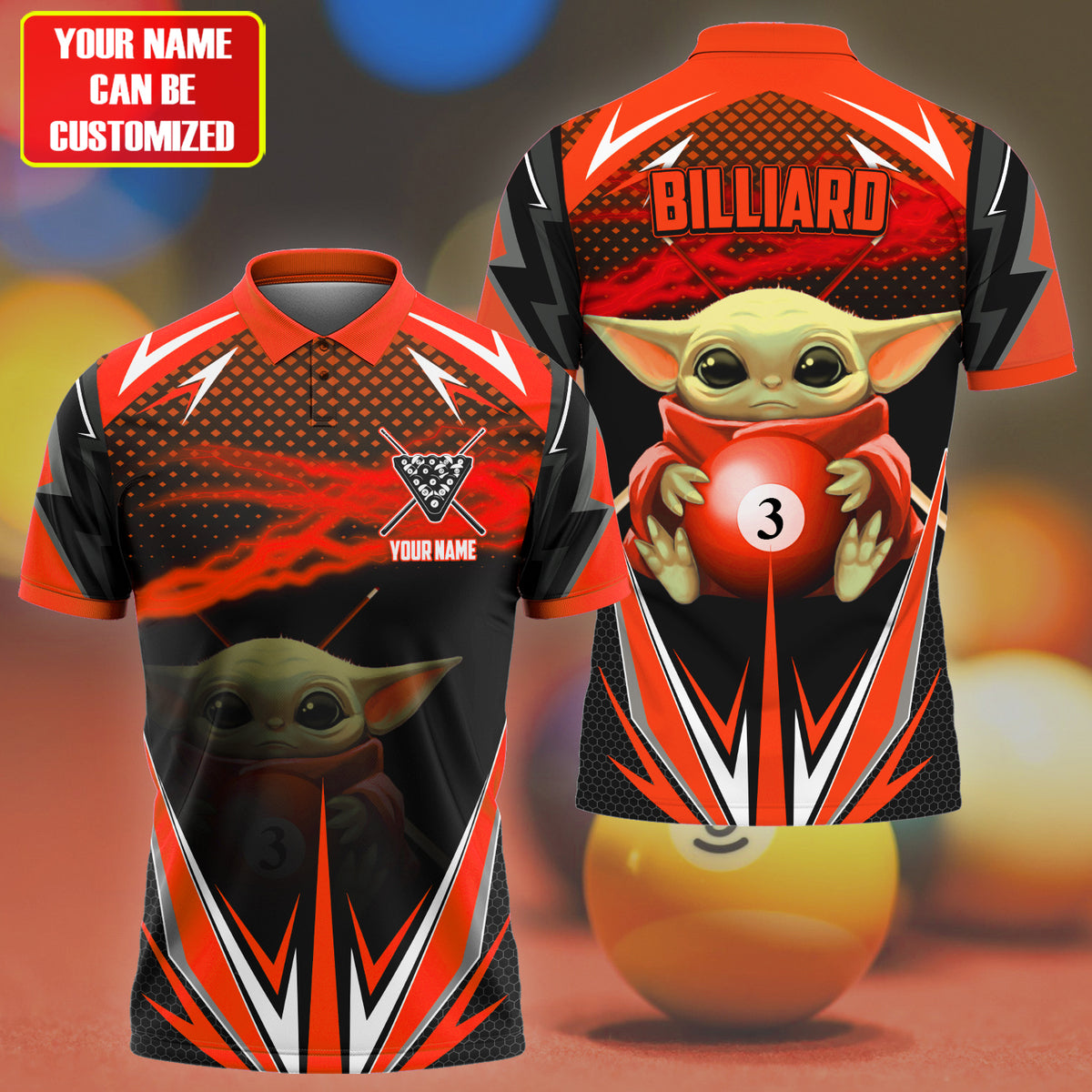 Personalized Name Yd Billiard Red Version All Over Printed Unisex Shirt S130507