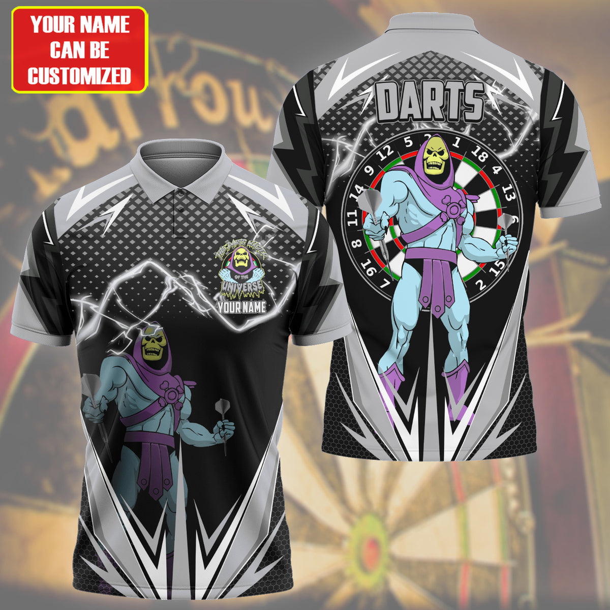 Personalized Name Skeletor Darts Black Version All Over Printed Unisex Shirt S150403