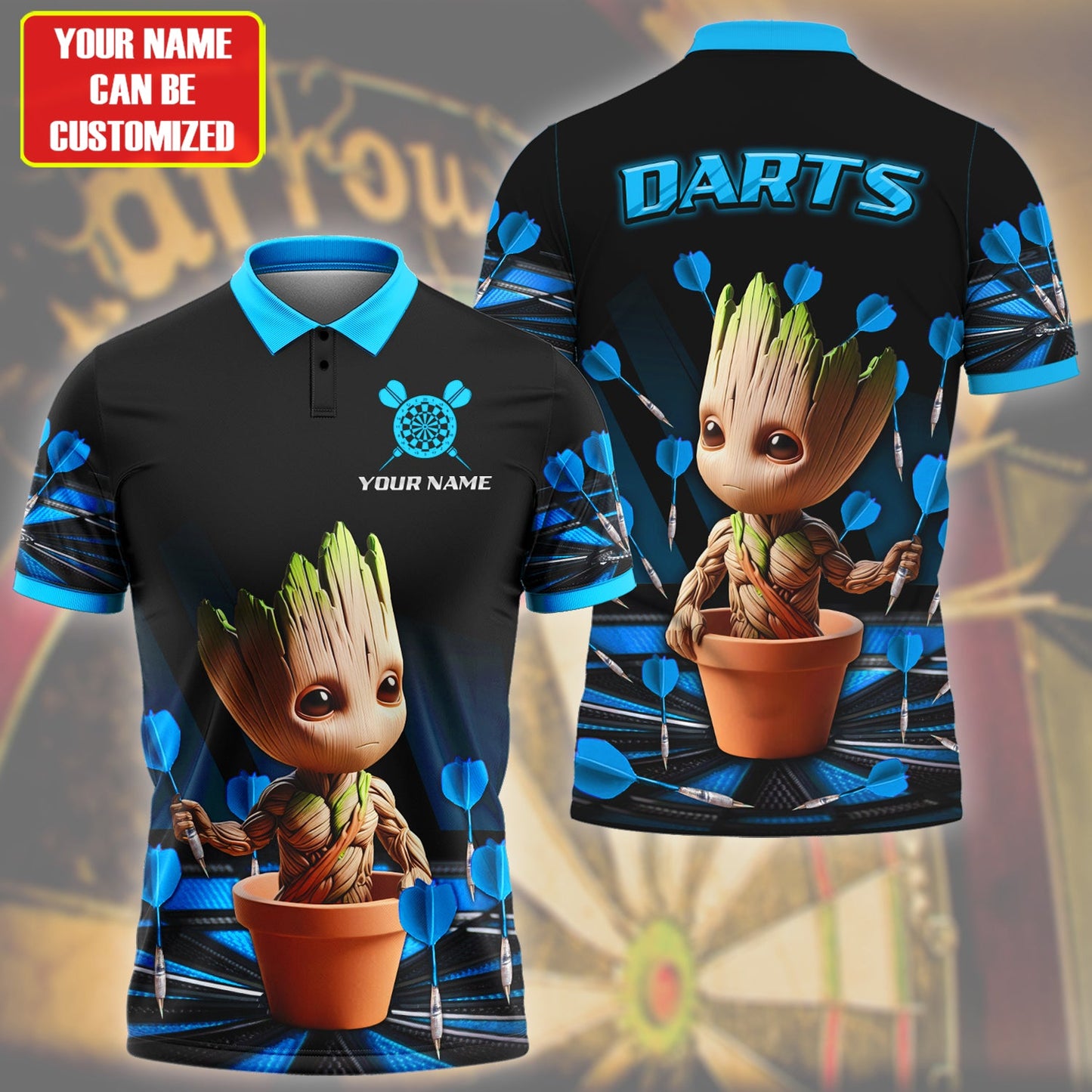 Personalized Name Gr Darts V7 Teal Version All Over Printed Unisex Shirt S180201