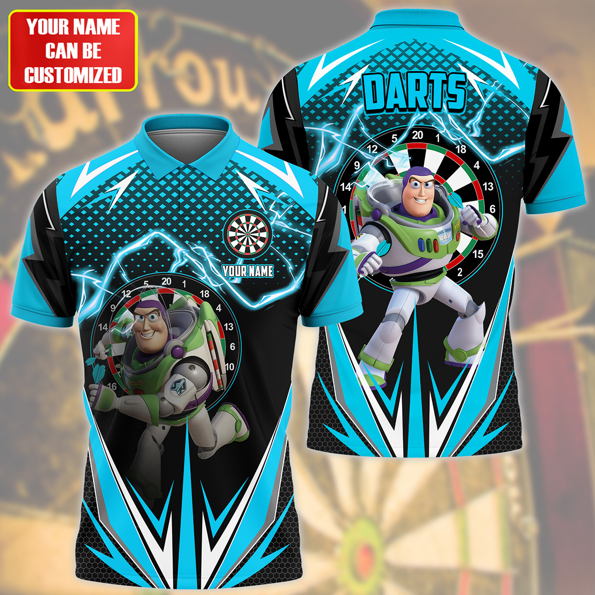 Personalized Name BL Darts Teal Version All Over Printed Unisex Shirt S180605