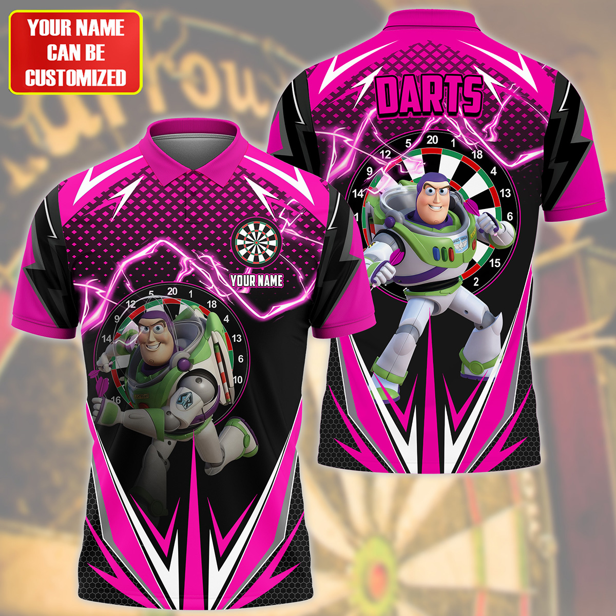 Personalized Name BL Darts Pink Version All Over Printed Unisex Shirt S180605