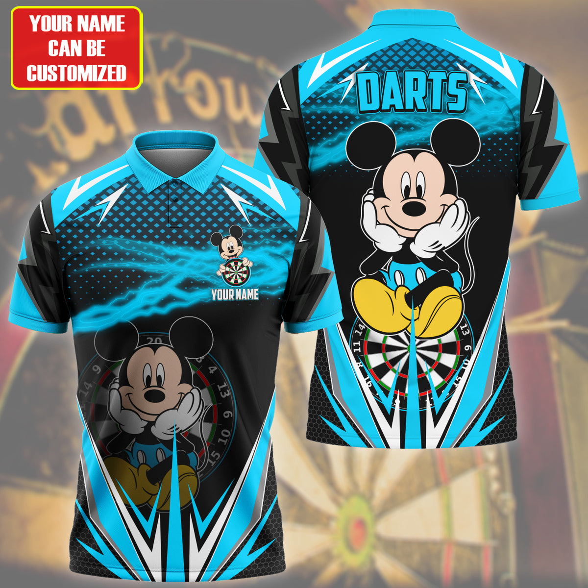 Personalized Name Mk Darts S9 Teal Version All Over Printed Unisex Shirt S190607