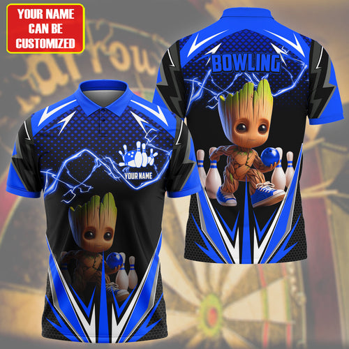 Personalized Name Gr Bowling S3 Blue Version All Over Printed Unisex Shirt S200513