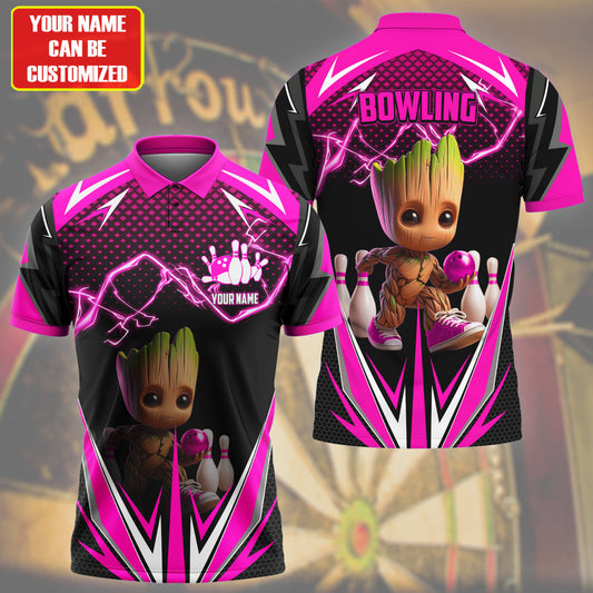 Personalized Name Gr Bowling S3 Pink Version All Over Printed Unisex Shirt S200513