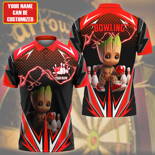 Personalized Name Gr Bowling S3 Red Version All Over Printed Unisex Shirt S200513