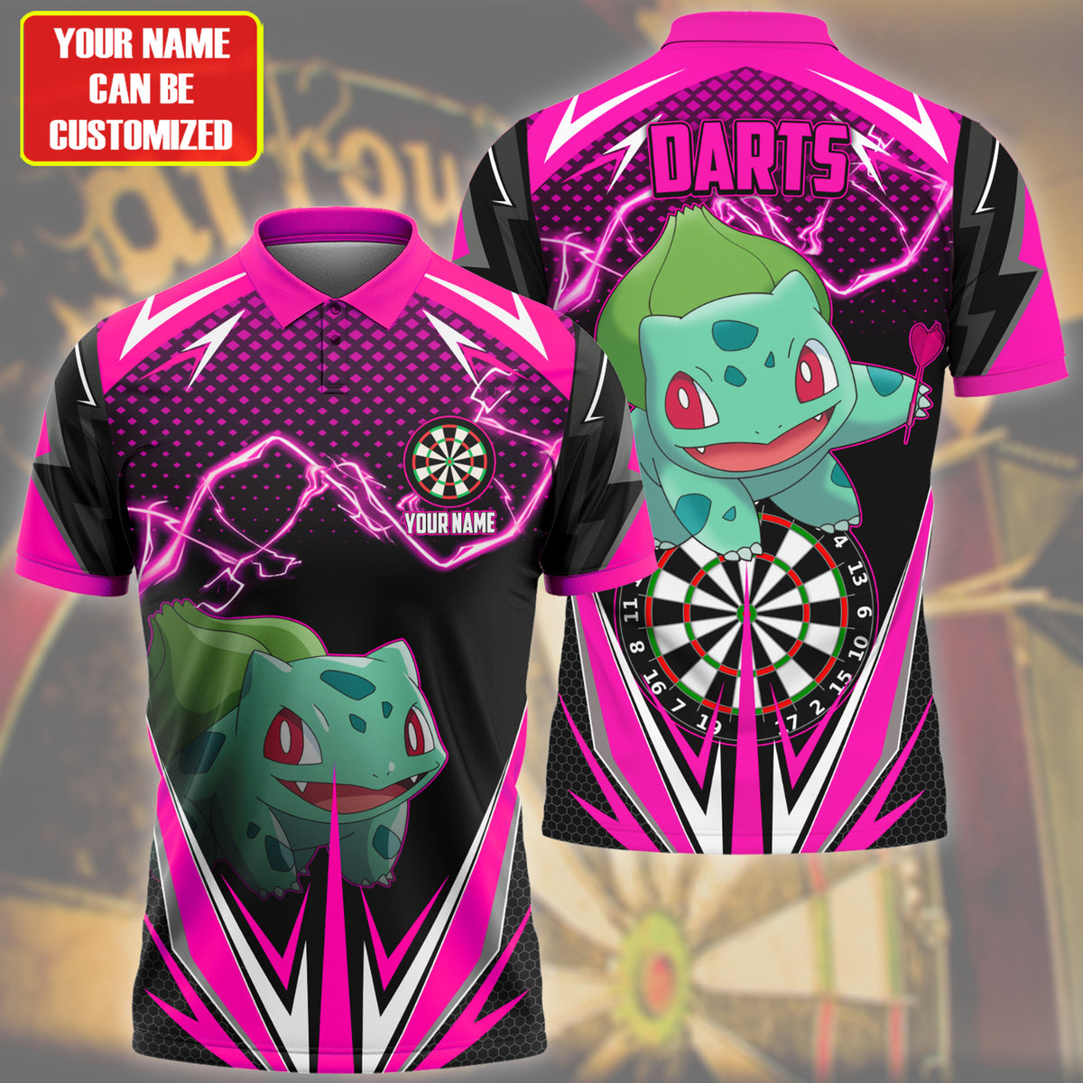 Personalized Name Bbs Darts Pink Version All Over Printed Unisex Shirt S210208