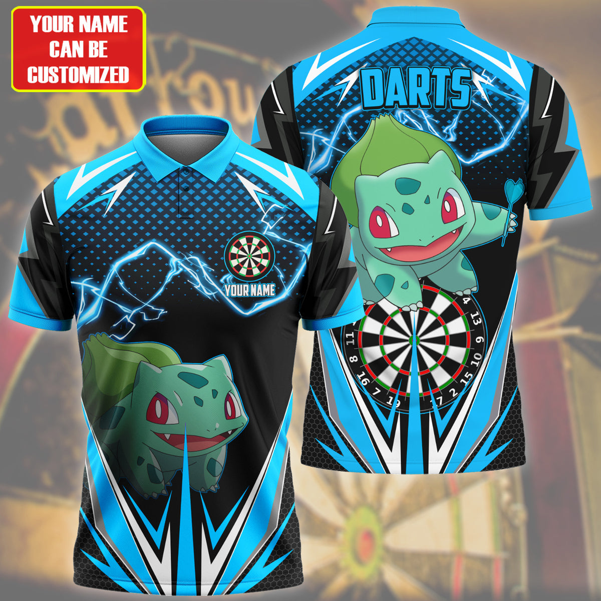 Personalized Name Bbs Darts Aqua Version All Over Printed Unisex Shirt S210208