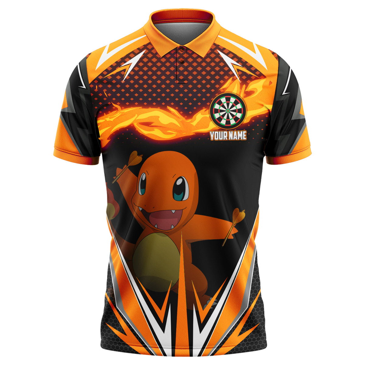 Personalized Name Htkg Darts Orange Version All Over Printed Unisex Shirt S210209