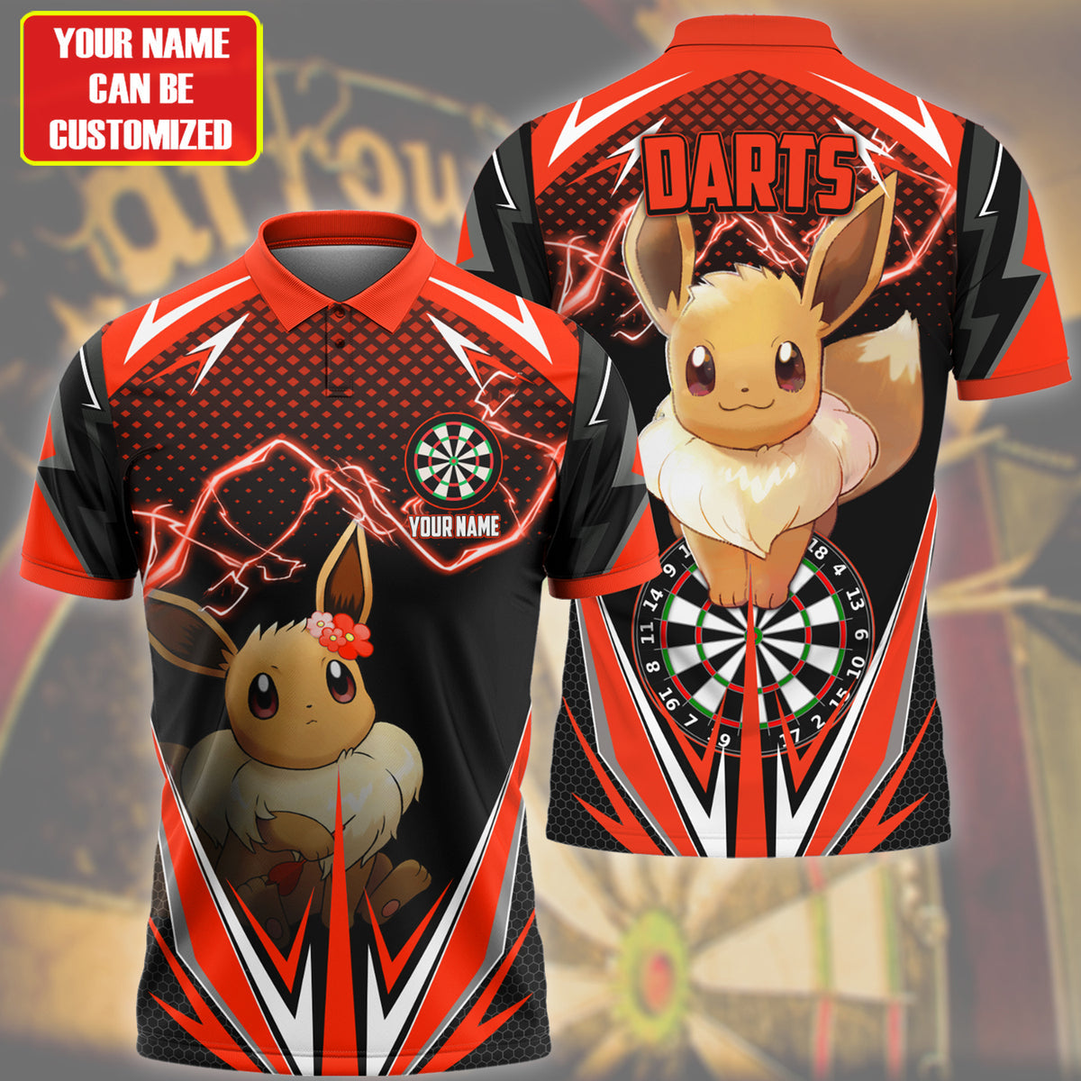 Personalized Name Ev Darts Red Version All Over Printed Unisex Shirt S220209