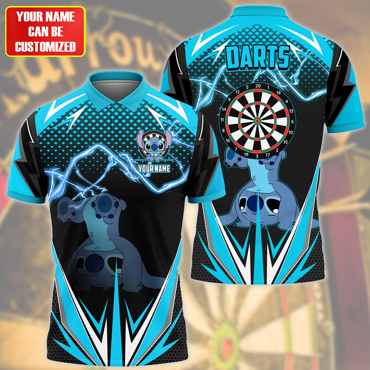 Personalized Name St Darts S5 Teal Version All Over Printed Unisex Shirt S220505