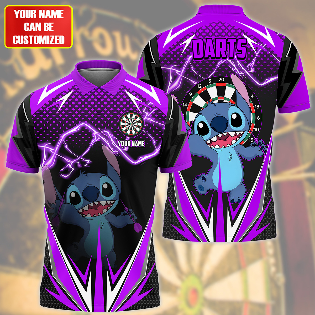 Personalized Name St Darts S6 Purple Version All Over Printed Unisex Shirt S250501