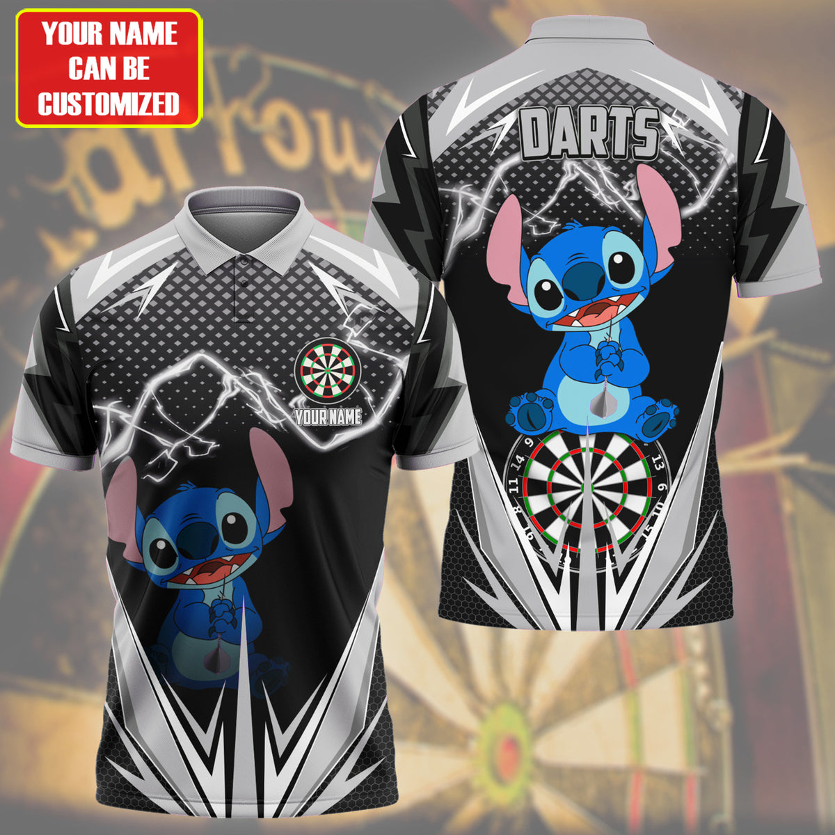 Personalized Name St Darts Black Version All Over Printed Unisex Shirt S260402