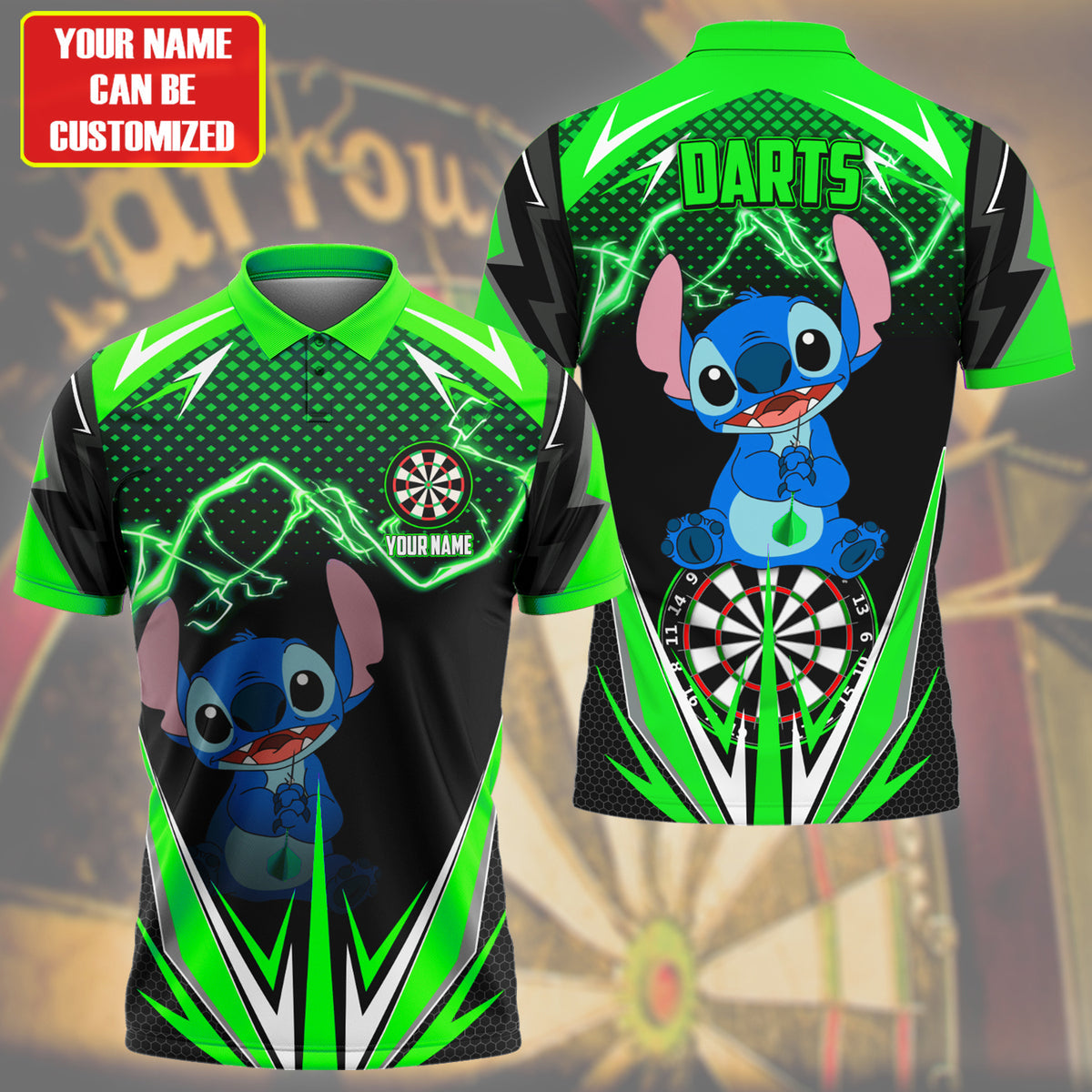 Personalized Name St Darts Green Version All Over Printed Unisex Shirt S260402