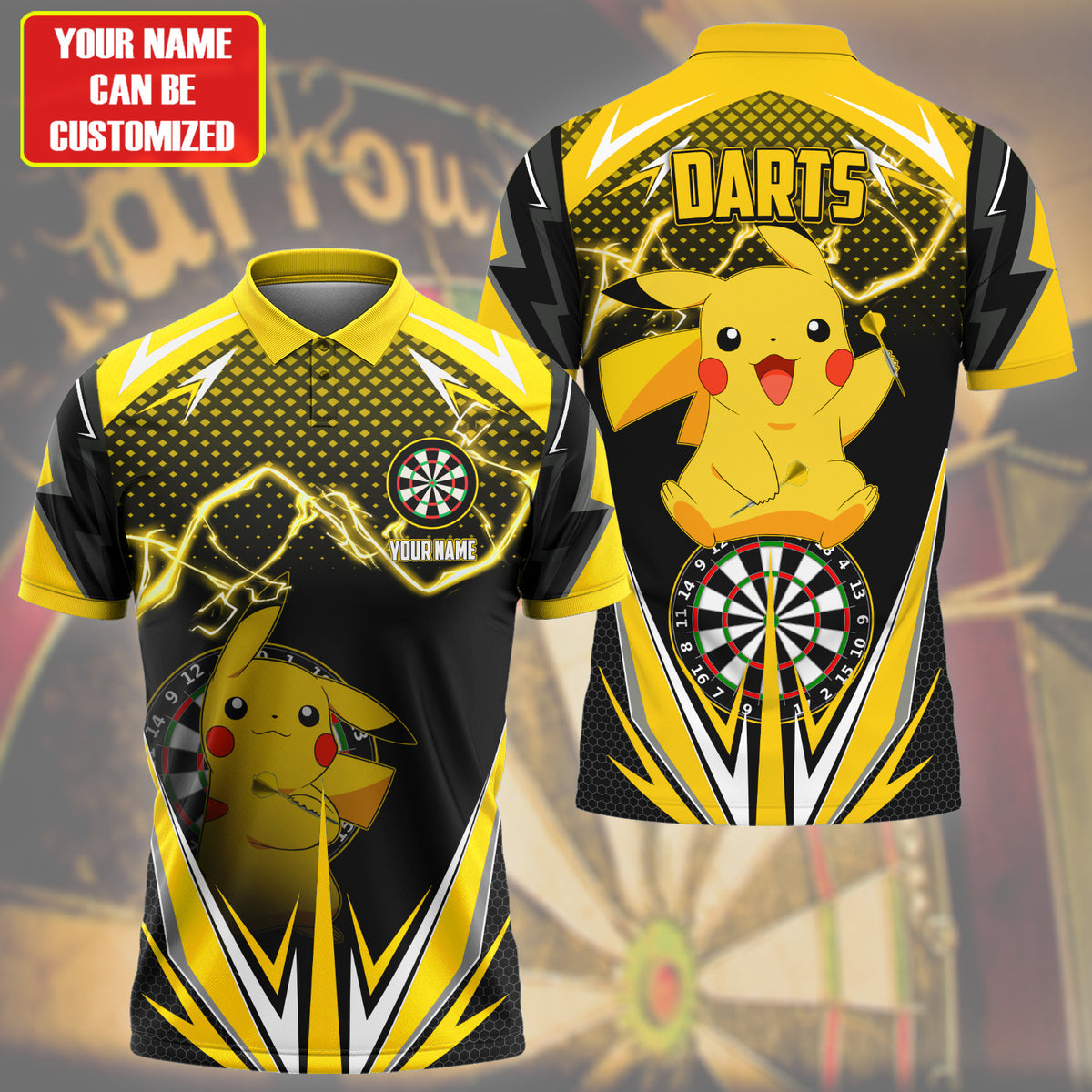 Personalized Name Pkc Darts S3 Yellow Version All Over Printed Unisex Shirt S270503