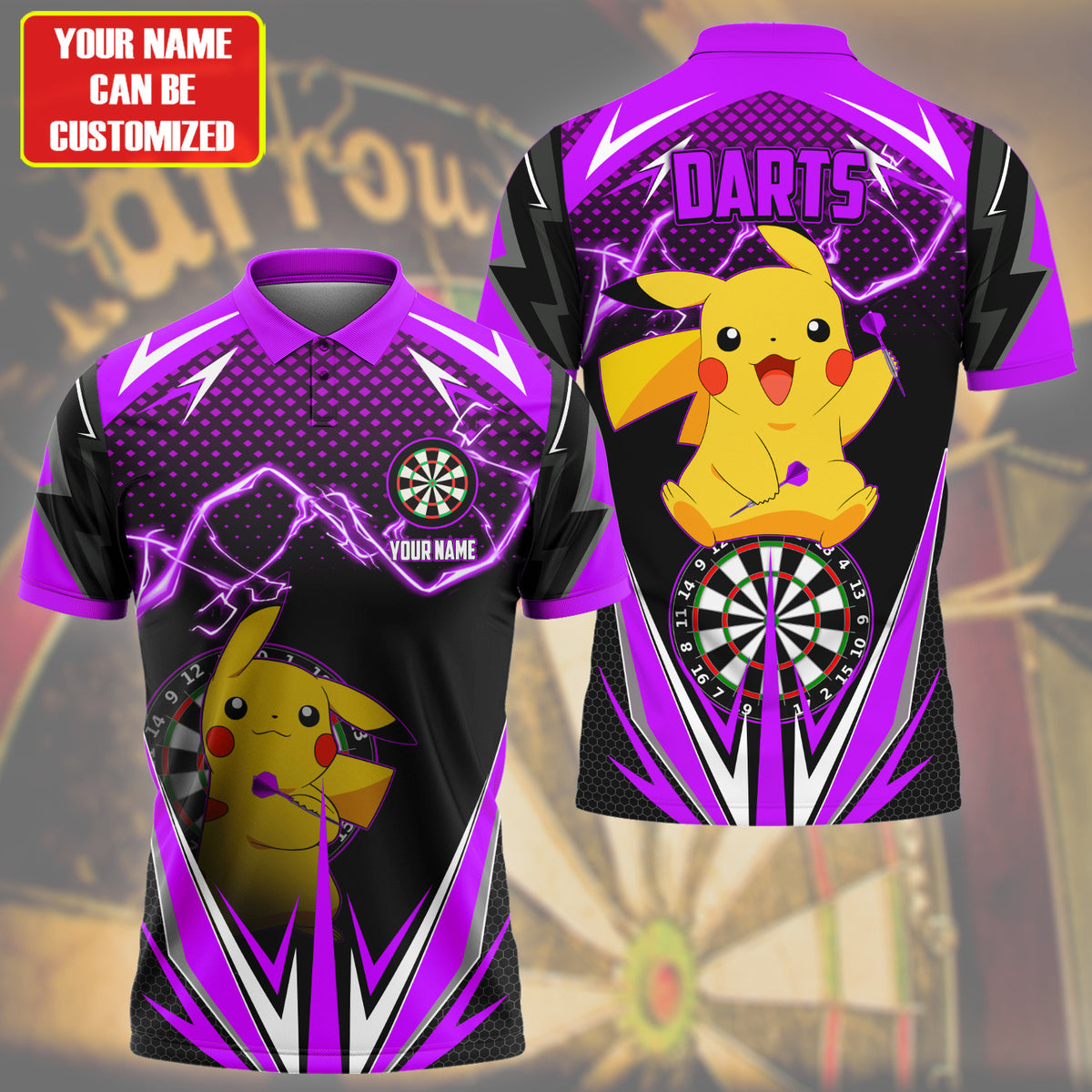 Personalized Name Pkc Darts S3 Purple Version All Over Printed Unisex Shirt S270503